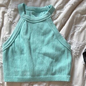 Aerie Mint Ribbed Tank Top